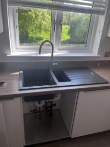 new sink installation in bearsden