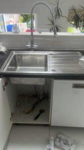 sink and mixer tap installed milngavie