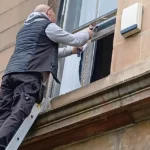 Gary repairing a uPVC window in Glasgow