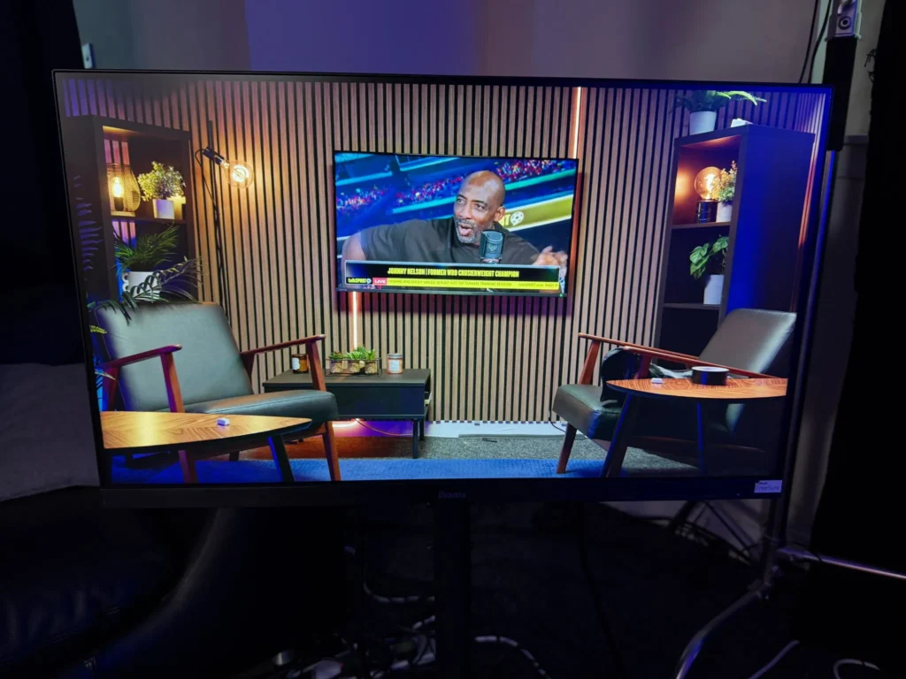 tv mounted for glasgow studio