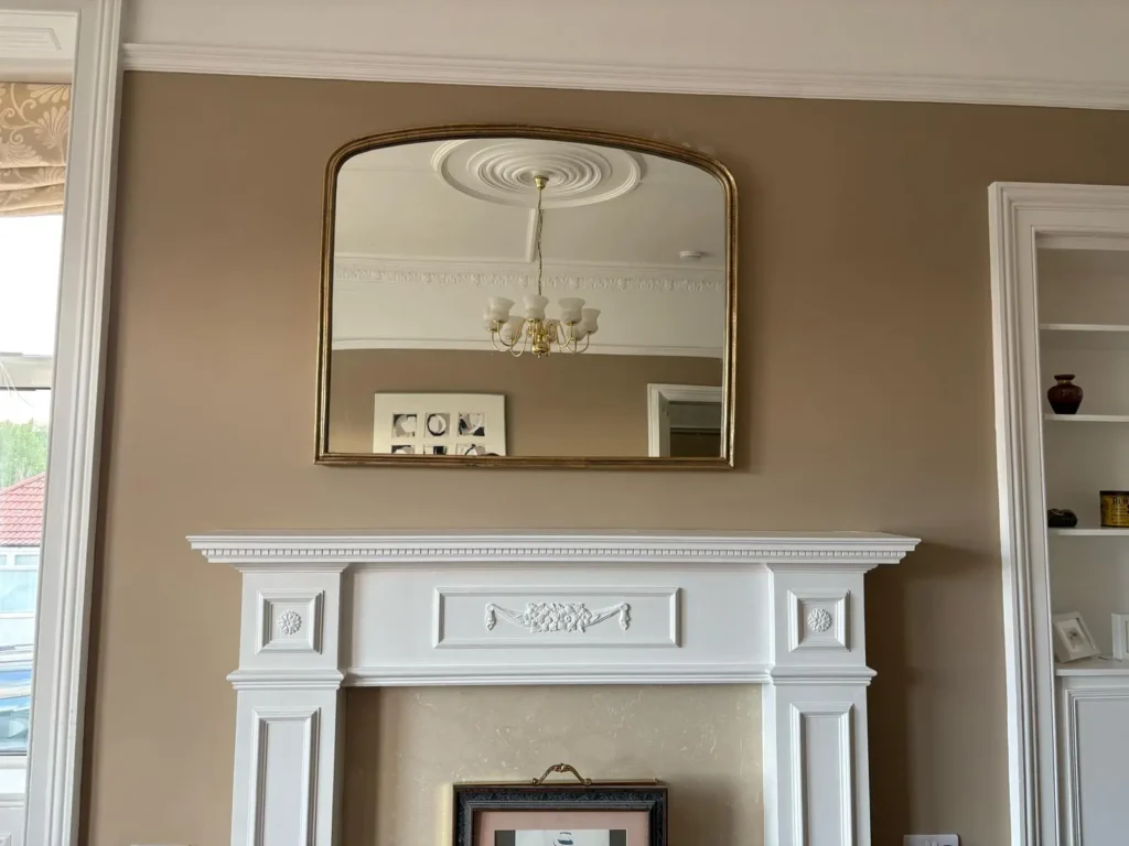 heavy-gold-arched-mirror-hanging-Bishopbriggs