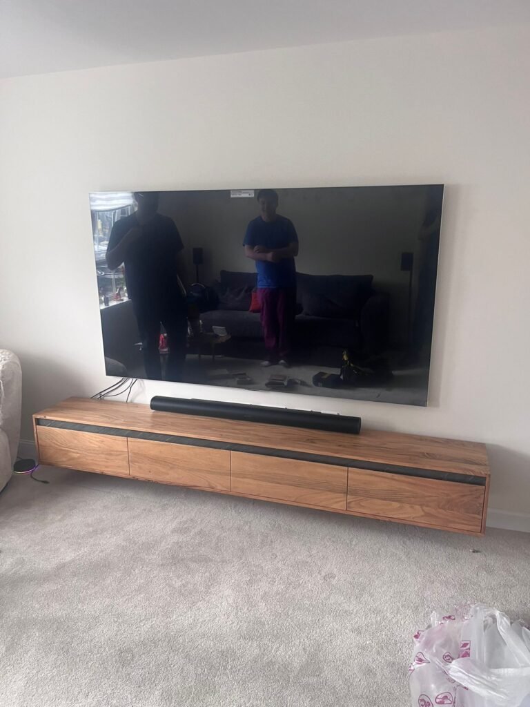 custom-tv-wall-mounting-and-floating-shelf-east-kilbride